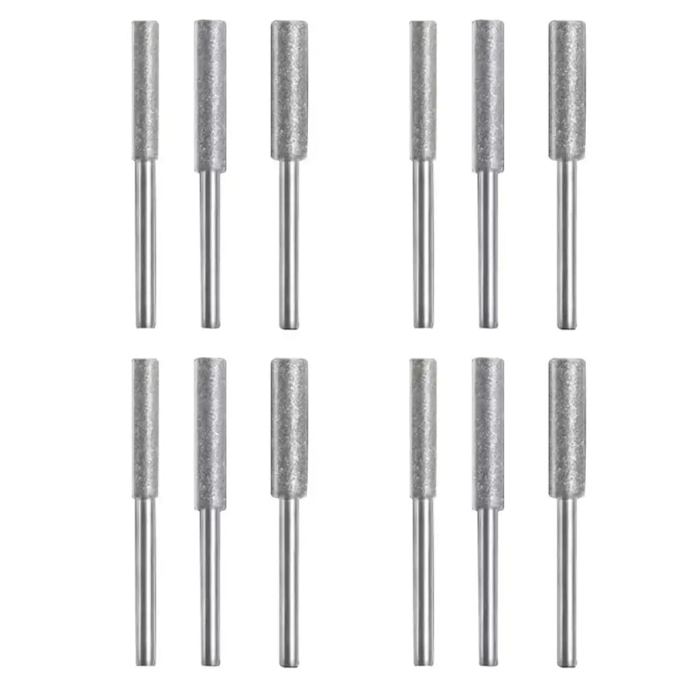 Kit d’affûtage de chaîne de tronçonneuse 12 pièces – corindon - Lot de 12 – argenté / Chine continentale - Kit