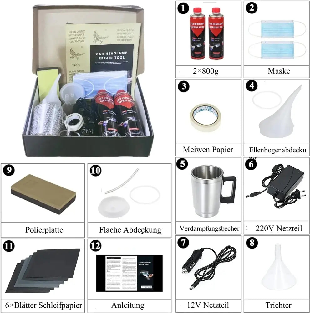 Kit De Réparation De Phares 2x800G Polymère Liquide Pour Voiture - 2*800G / France