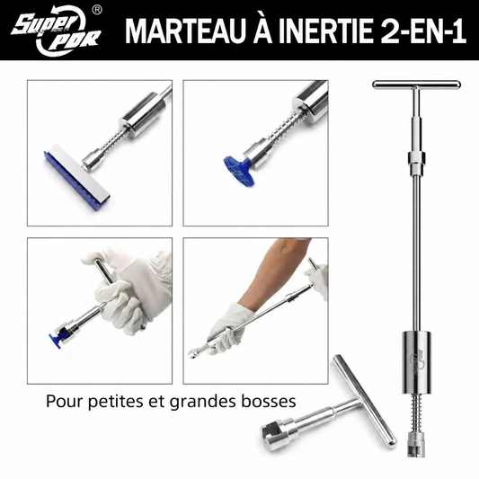 Kit de débosselage PDR – marteau à inertie 2-en-1