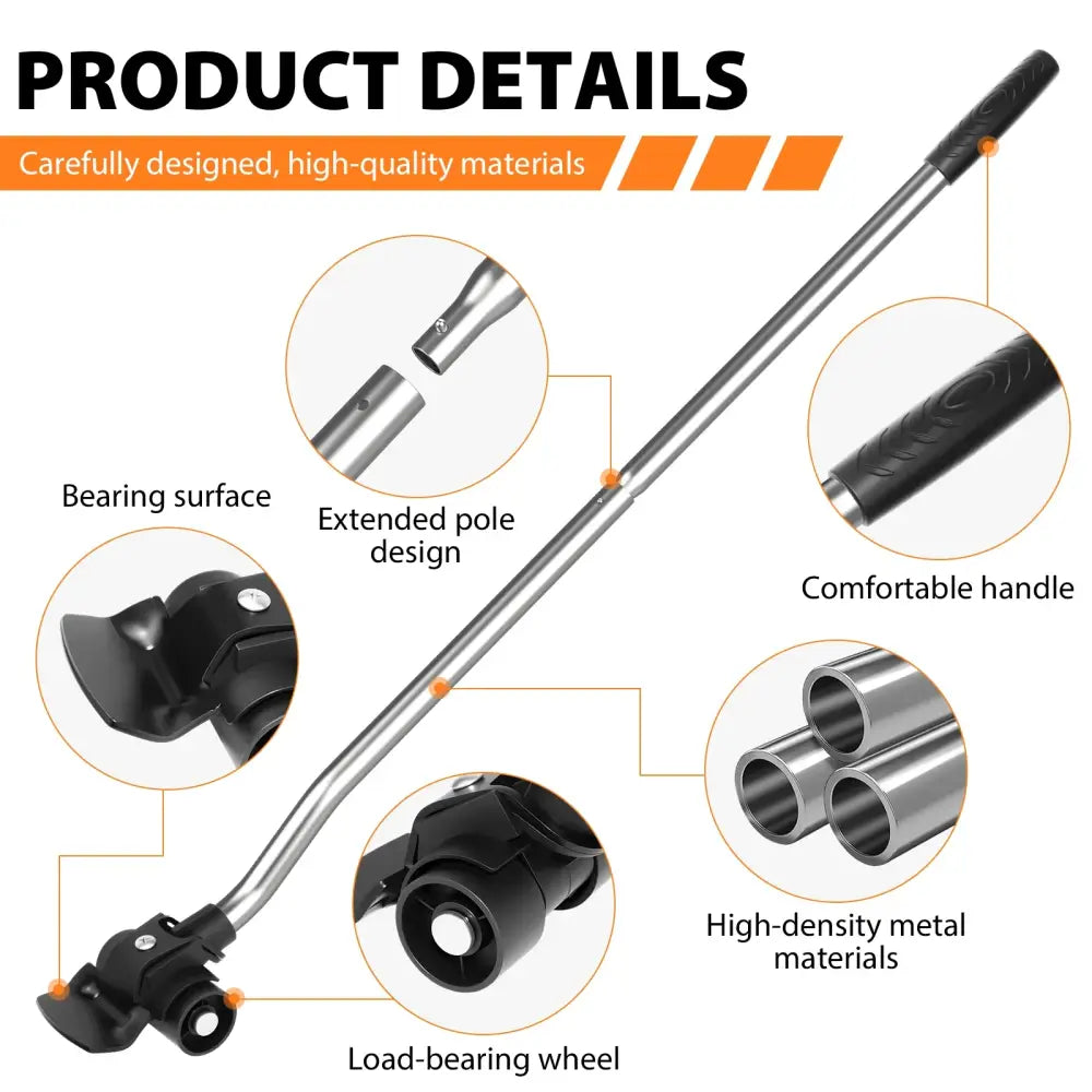 Kit déplace-meuble avec levier et roulettes – 200 kg - Orange / Allemagne - kit déplace meuble 200 kg