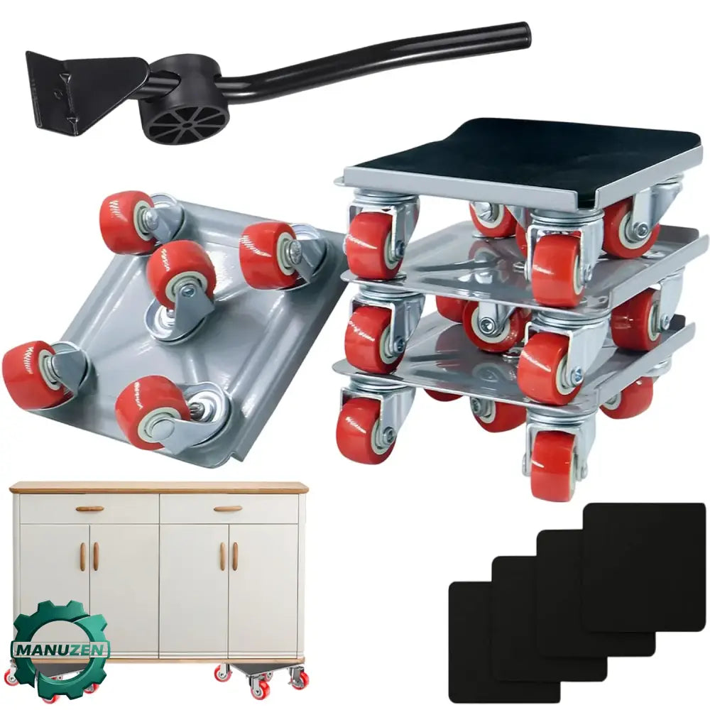 Kit déplace-meubles 400 kg – levier et patins roulants - Pologne - kit déplace meubles lourds