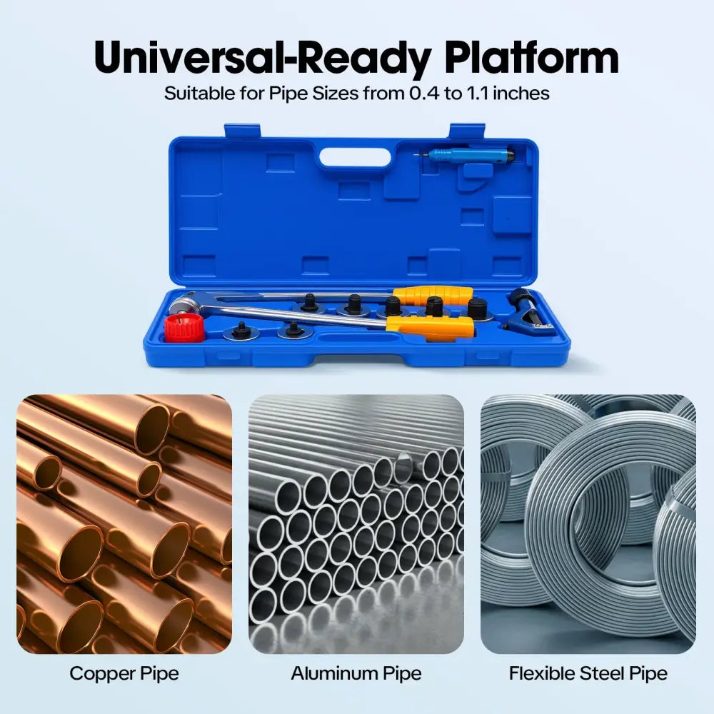 Kit expandeur de tube cuivre 10–28 mm – 7 têtes - Expandeur tube cuivre 7 têtes
