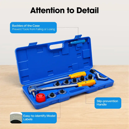 Kit expandeur de tube cuivre 10–28 mm – 7 têtes - Expandeur tube cuivre 7 têtes