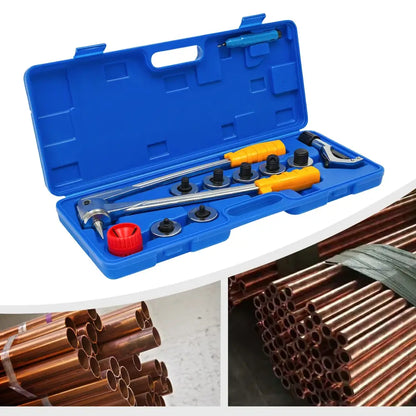 Kit expandeur de tube cuivre 10–28 mm – 7 têtes - Bleu / France - Expandeur tube cuivre 7 têtes