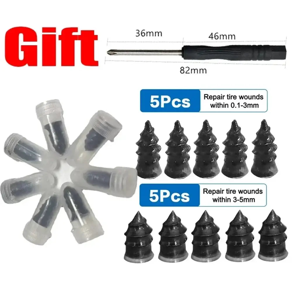 Kit Réparation Pneu Tubeless – 10 ou 20 Vis Anti-Crevaison - Lot de 10 pièces / France - Réparation de pneus