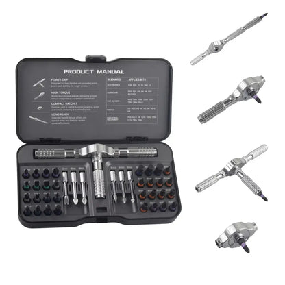 Kit tournevis de précision 74 en 1 à cliquet - Coffret 74-en-1 / France - Kit de tournevis de précision