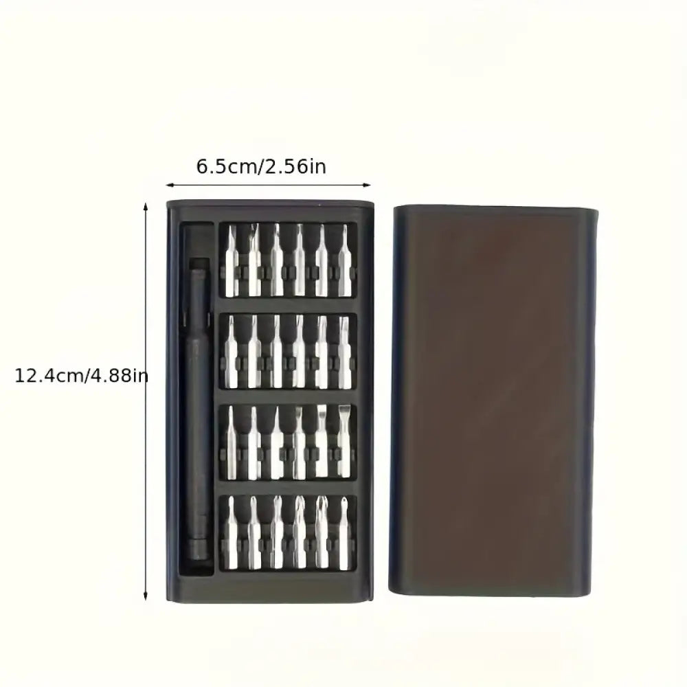 Kit tournevis de précision magnétique 25-en-1 pour électronique - Noir - Kit de tournevis de précision