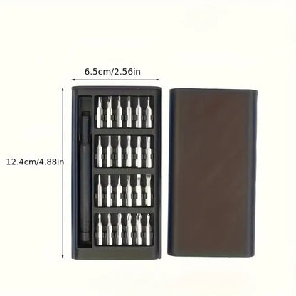 Kit tournevis de précision magnétique 25-en-1 pour électronique - Noir - Kit de tournevis de précision