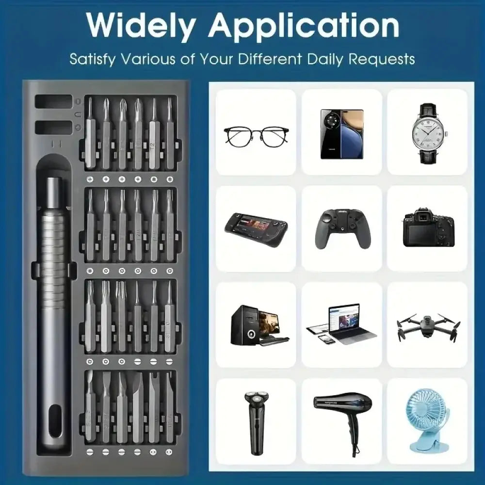 Kit tournevis de précision magnétique 25-en-1 pour électronique - Noir - Kit de tournevis de précision