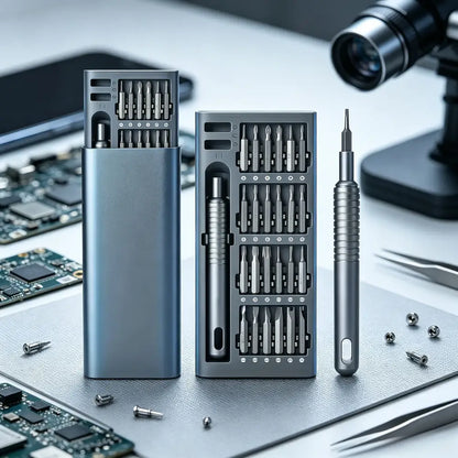 Kit tournevis de précision magnétique 25-en-1 pour électronique - Noir - Kit de tournevis de précision