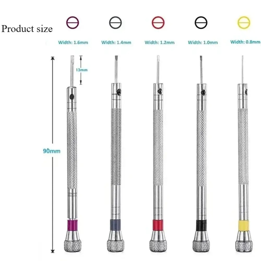 Kit tournevis d’horloger 0,8–1,6 mm – 5 pièces - Kit 5 pièces - Kit d’outils d’horloger