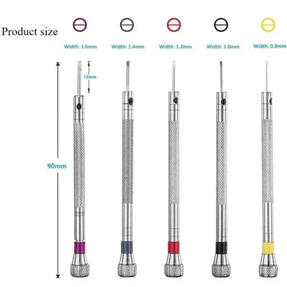 Kit tournevis d’horloger 0,8–1,6 mm – 5 pièces - Kit 5 pièces - Kit d’outils d’horloger
