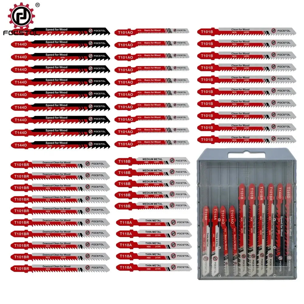 Lames de scie sauteuse T 50 pièces – bois métal et plastique - Lot de 50 lames / France - Lames de scie sauteuse