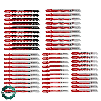 Lames de scie sauteuse T 50 pièces – bois métal et plastique - Lot de 50 lames / France - Lames de scie sauteuse