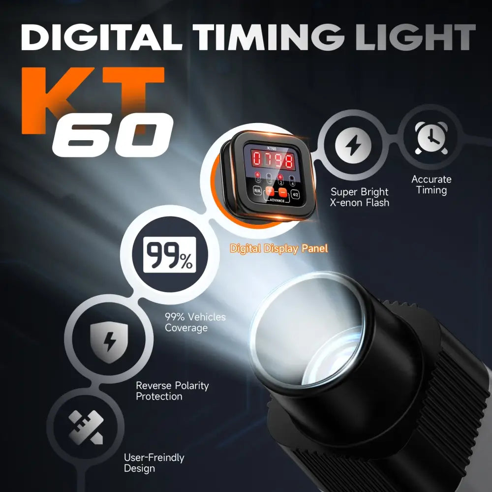 Lampe stroboscopique d’allumage KT60 avec compte-tours - KT60 / France - Outils de diagnostic moteur