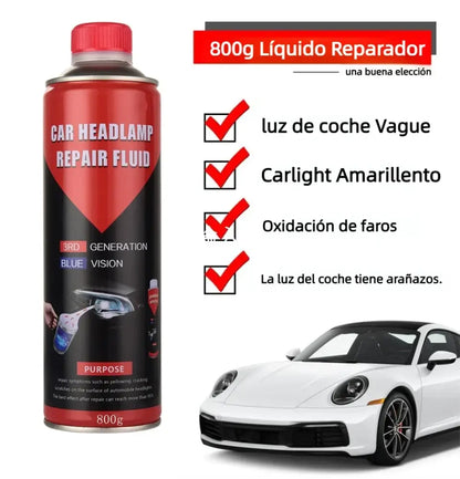 Liquide polymère pour phares voiture rénovation nettoyage polissage