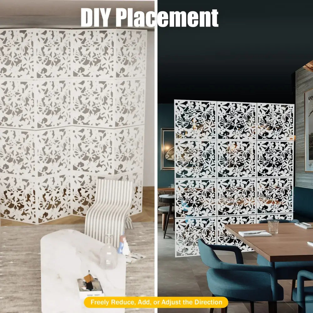 Lot de 12 panneaux décoratifs ajourés 40 × 40 cm – PVC - France - Panneau décoratif