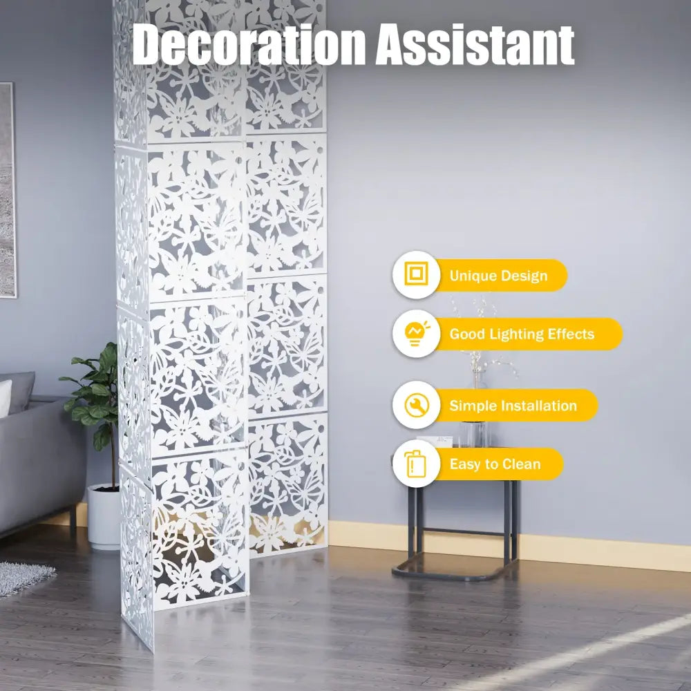 Lot de 12 panneaux décoratifs ajourés 40 × 40 cm – PVC - France - Panneau décoratif