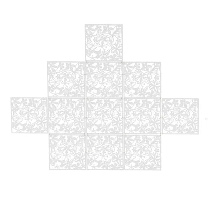 Lot de 12 panneaux décoratifs ajourés 40 × 40 cm – PVC - France - Panneau décoratif