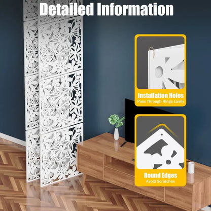 Lot de 12 panneaux décoratifs ajourés 40 × 40 cm – PVC - France - Panneau décoratif