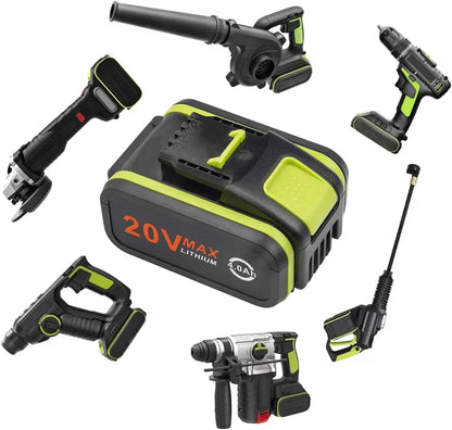 Lot De 2 Batteries De Rechange 20 V 4000 Mah/4.0 Ah Pour Worx 20 V WA3551, WA3551.1, WA3553, WA3553.2, WX372.1, WX80000 WX80000 WX3 WX3 WX80000 WX3 WX3 802 WXS. 678 WX550 WX523 WU531.9 WG894E