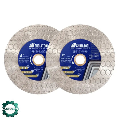 Lot de 2 disques diamant double face 125 mm SHDIATOOL - Lot de 2 / France - Disques diamant pour carrelage