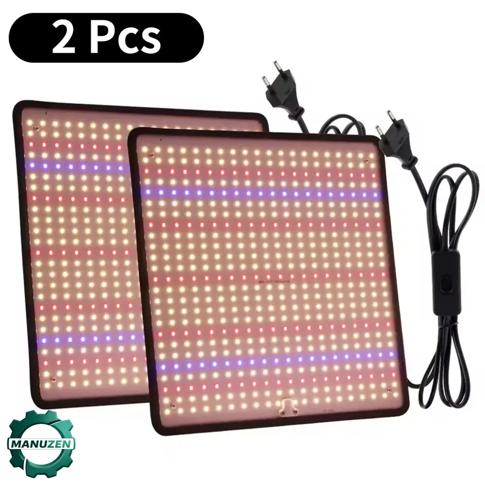 Lot de 2 lampes horticoles LED à spectre complet – prise EU - Lot de 2 / LED / Prise EU – 1 200 W – France - Éclairage