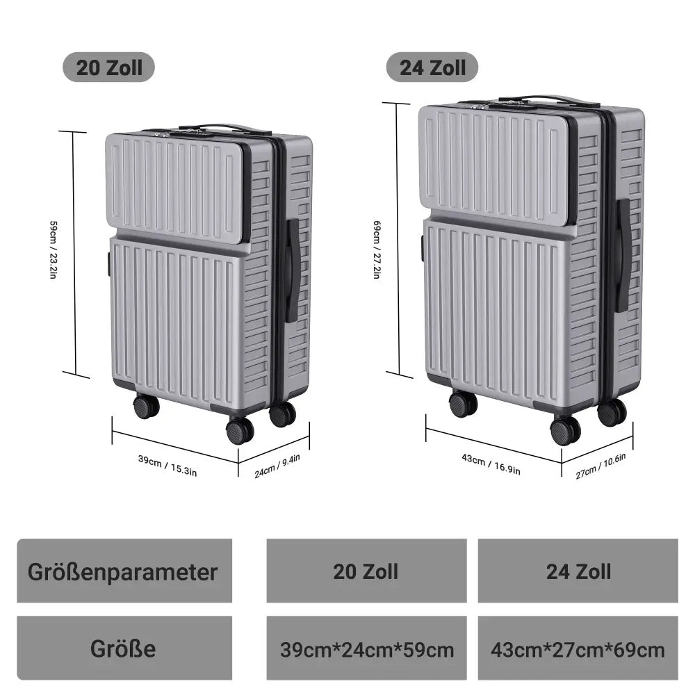 Lot de 2 valises rigides ABS 20 et 24 pouces – serrure TSA - lot 2 valises rigides ABS TSA