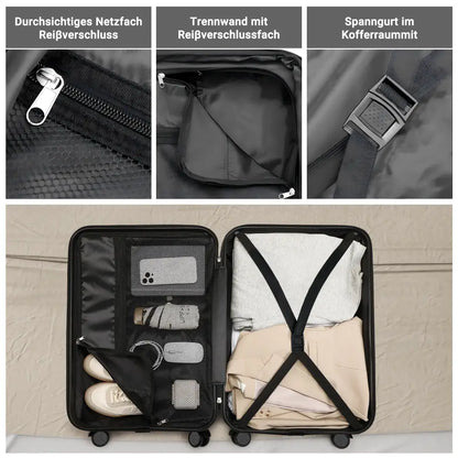 Lot de 2 valises rigides ABS 20 et 24 pouces – serrure TSA - lot 2 valises rigides ABS TSA