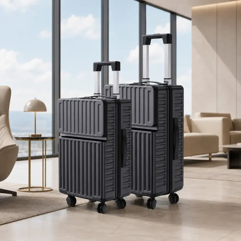 Lot de 2 valises rigides ABS 20 et 24 pouces – serrure TSA - lot 2 valises rigides ABS TSA