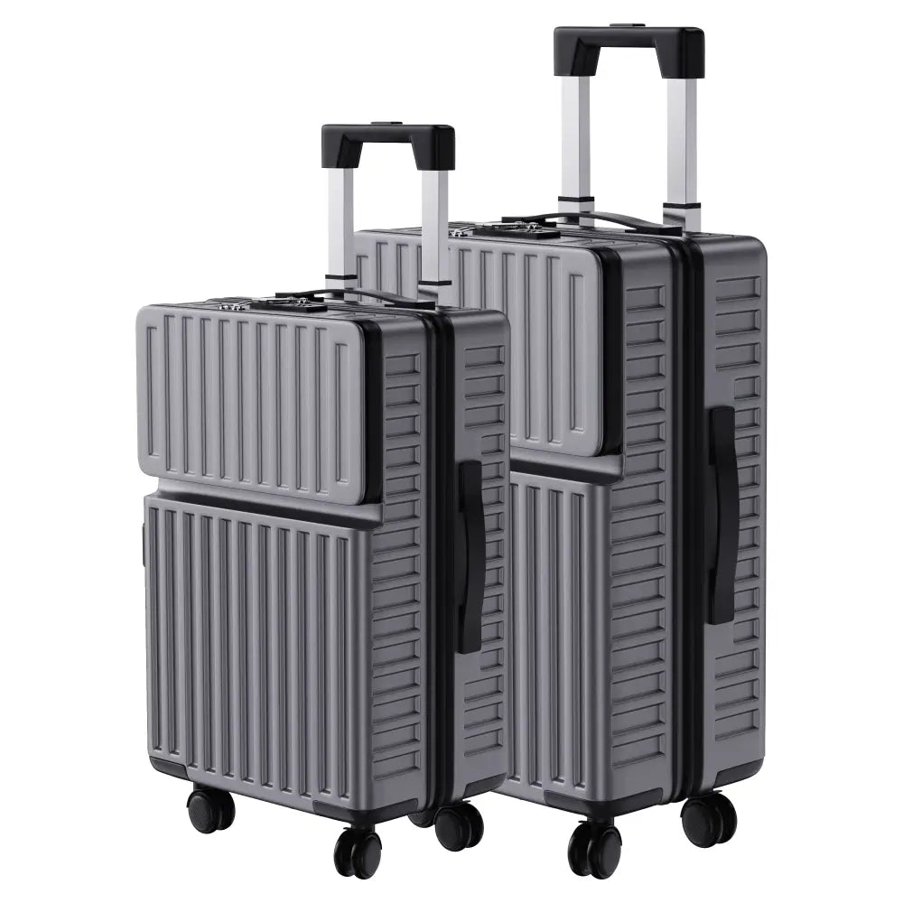 Lot de 2 valises rigides ABS 20 et 24 pouces – serrure TSA - Gris / Lot de 2 – 20 et 24 pouces / Allemagne - lot 2