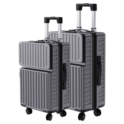 Lot de 2 valises rigides ABS 20 et 24 pouces – serrure TSA - Gris / Lot de 2 – 20 et 24 pouces / Allemagne - lot 2