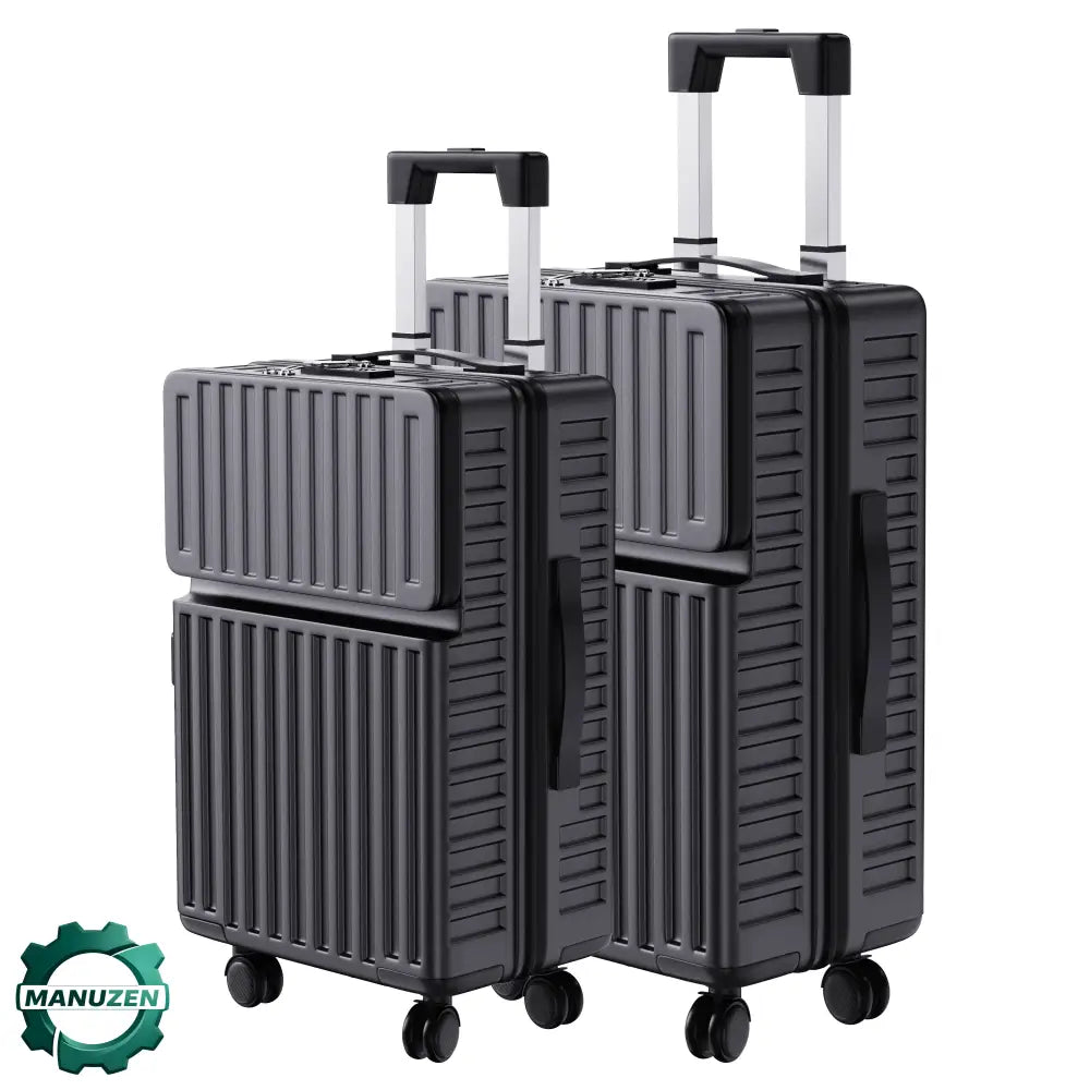 Lot de 2 valises rigides ABS 20 et 24 pouces – serrure TSA - Noir / Lot de 2 – 20 et 24 pouces / Allemagne - lot 2