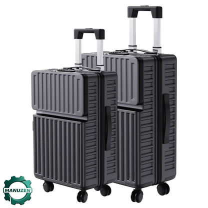 Lot de 2 valises rigides ABS 20 et 24 pouces – serrure TSA - Noir / Lot de 2 – 20 et 24 pouces / Allemagne - lot 2