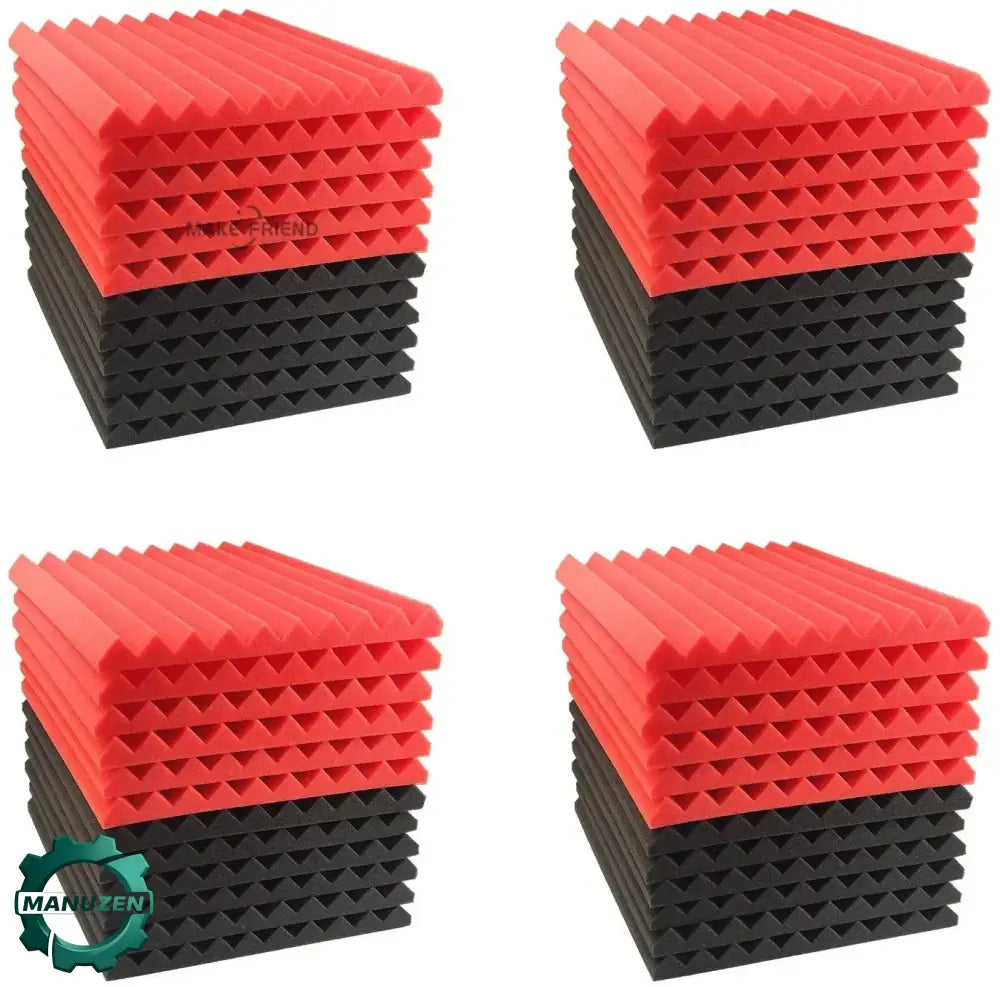 Lot de 48 panneaux acoustiques en mousse 30 × 30 cm pour studio - Panneaux acoustiques en mousse