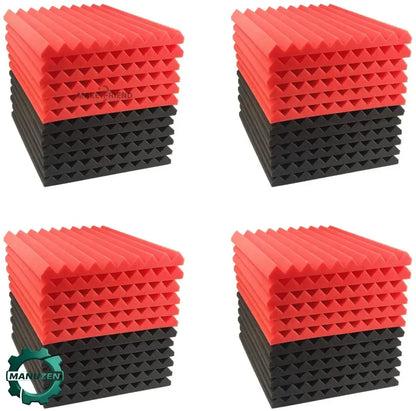 Lot de 48 panneaux acoustiques en mousse 30 × 30 cm pour studio - Panneaux acoustiques en mousse