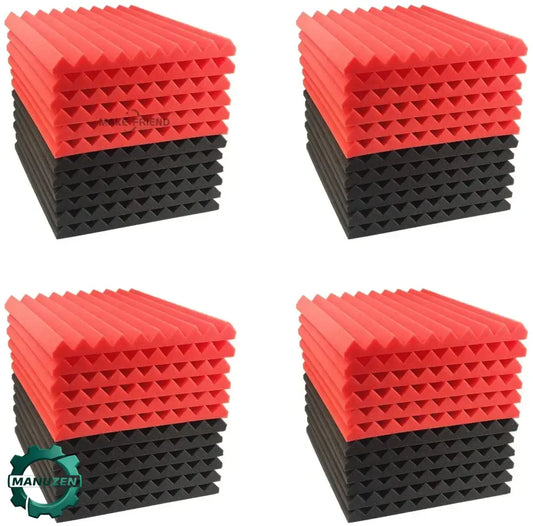 Lot de 48 panneaux acoustiques en mousse 30 × 30 cm pour studio