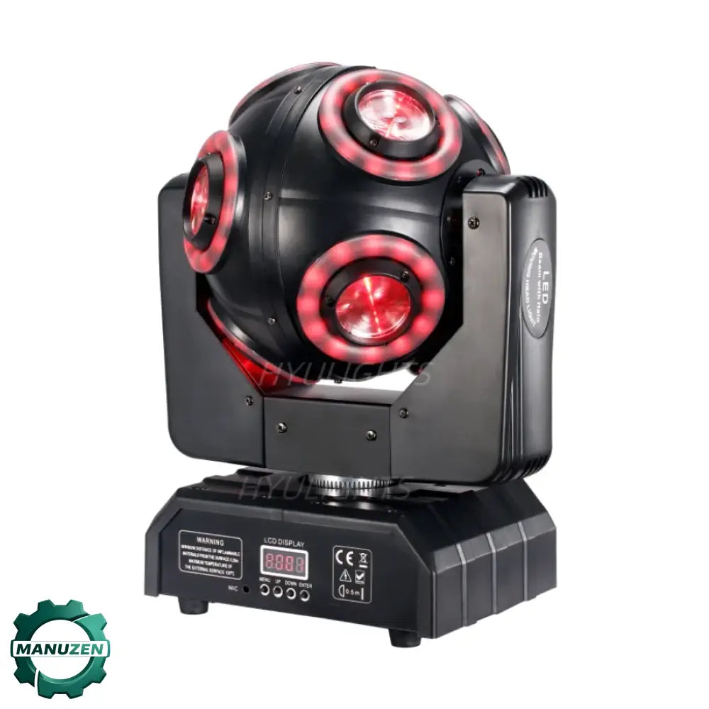 Lyre LED RGBW 200 W DMX – rotation 360° et halo RGB - France / Prise européenne - Lyre LED DMX