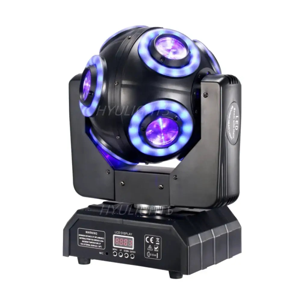 Lyre LED RGBW 200 W DMX – rotation 360° et halo RGB - France / Prise européenne - Lyre LED DMX