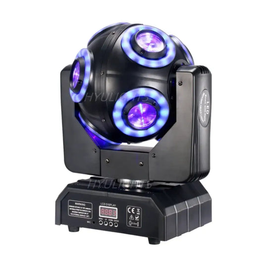 Lyre LED RGBW 200 W DMX – rotation 360° et halo RGB - France / Prise européenne - Lyre LED DMX