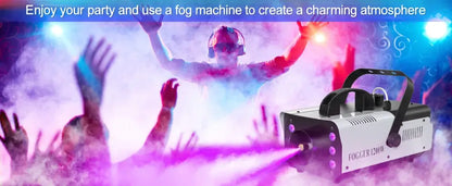 Machine à fumée 1 200 W avec 6 LED RGB et télécommande - machine à fumée 1200W LED RGB