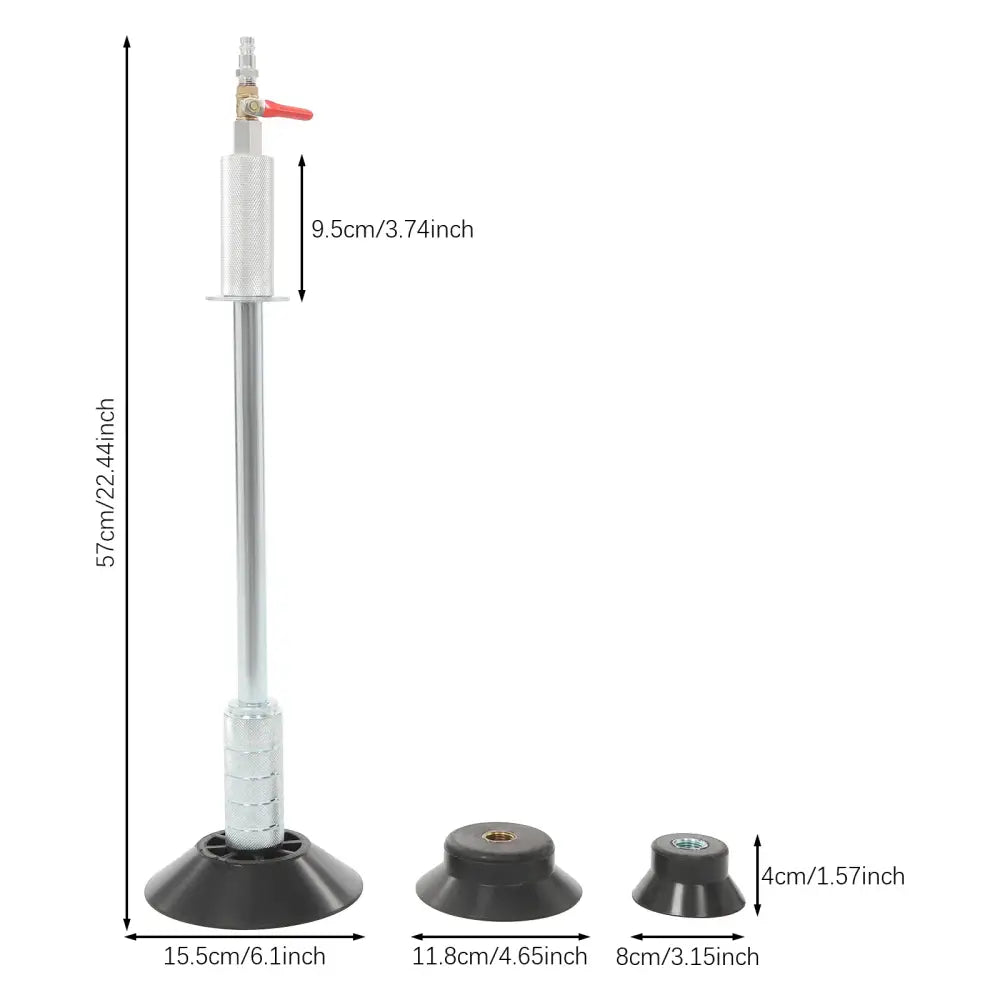 Marteau débosseleur pneumatique avec 3 ventouses – variante Argent