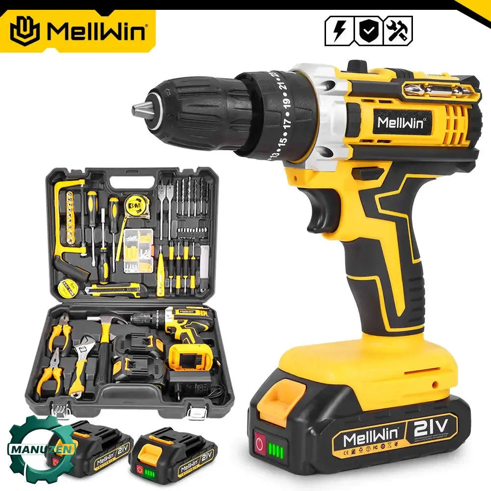 MELLWIN Perceuse À Percussion Sans Fil Couple Élevé Compatible Makita 18V