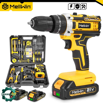 MELLWIN Perceuse À Percussion Sans Fil Couple Élevé Compatible Makita 18V