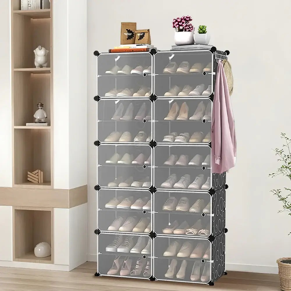 Meuble à chaussures modulable avec portes – plusieurs formats - meuble chaussures modulable portes