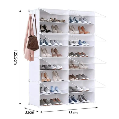 Meuble à chaussures modulable avec portes – plusieurs formats - Blanc – 8 niveaux / France - meuble chaussures