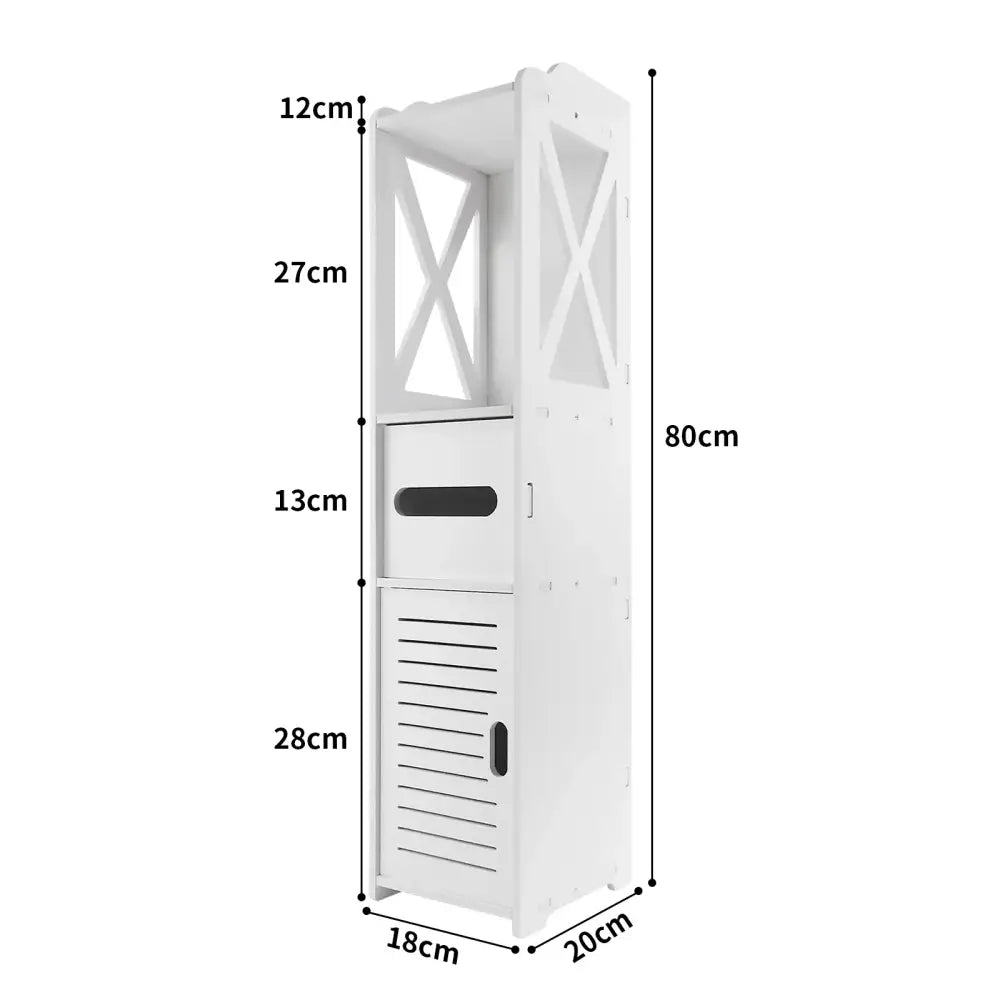 Meuble WC étroit en PVC – 20 × 18 × 80 cm - Meuble WC – 20 × 18 × 80 cm / Allemagne - meuble WC étroit rangement papier