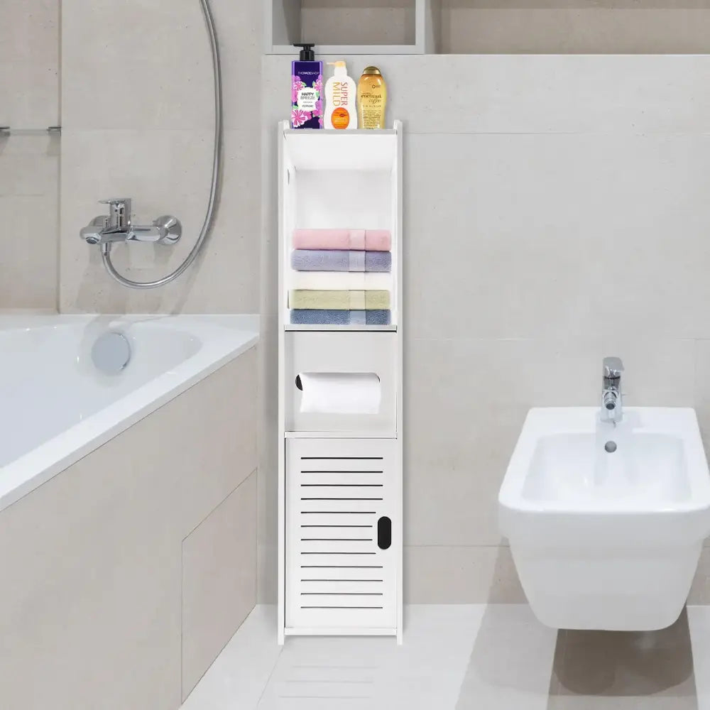 Meuble WC étroit en PVC – 20 × 18 × 80 cm - Meuble WC – 20 × 18 × 80 cm / Allemagne - meuble WC étroit rangement papier