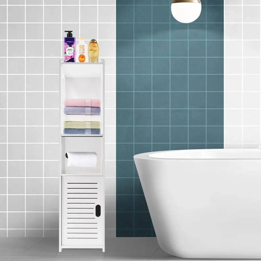 Meuble WC étroit en PVC – 20 × 18 × 80 cm - Meuble WC – 20 × 18 × 80 cm / Allemagne - meuble WC étroit rangement papier