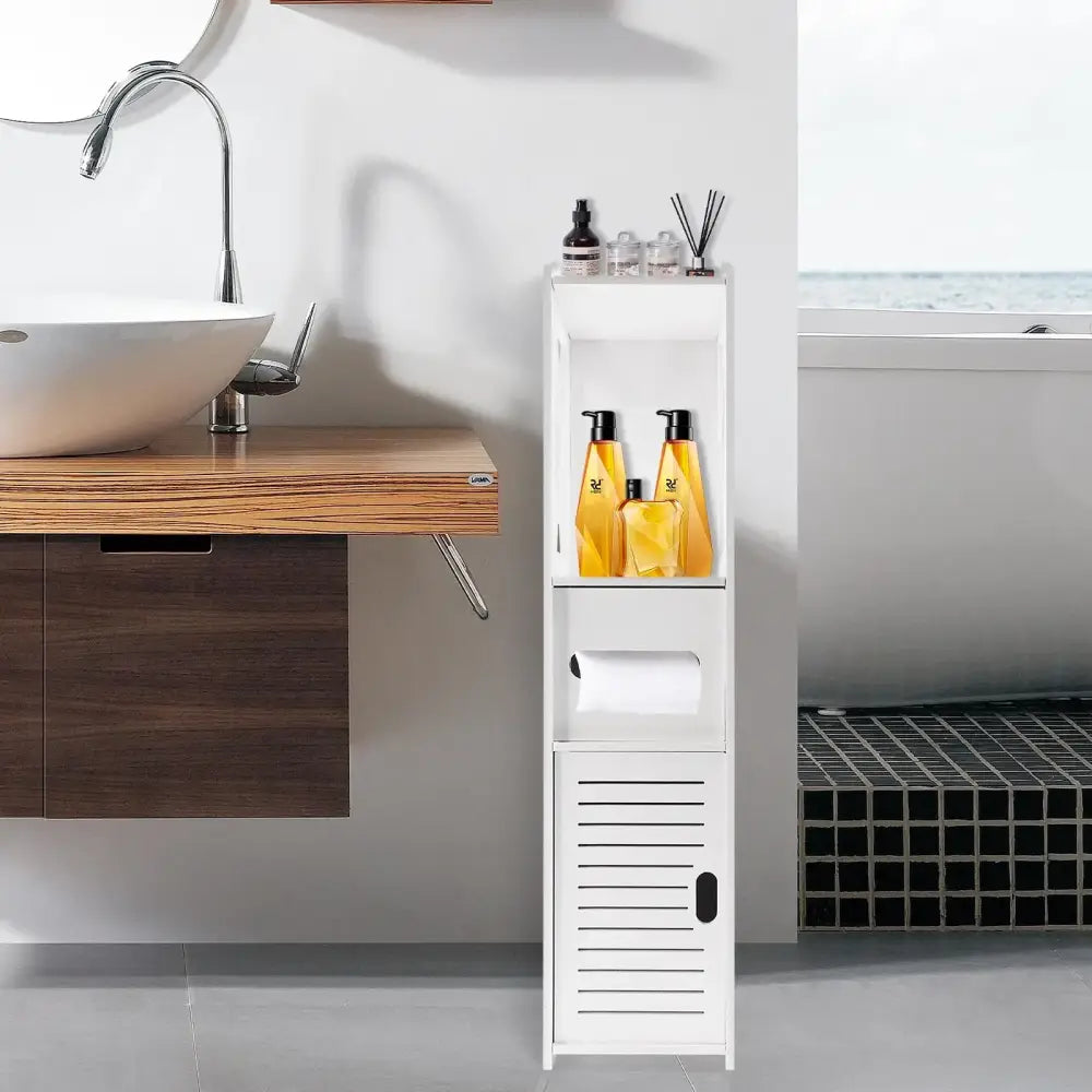 Meuble WC étroit en PVC – 20 × 18 × 80 cm - Meuble WC – 20 × 18 × 80 cm / Allemagne - meuble WC étroit rangement papier